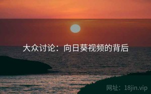 大众讨论：向日葵视频的背后
