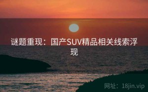 谜题重现：国产SUV精品相关线索浮现