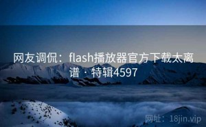 网友调侃：flash播放器官方下载太离谱 · 特辑4597